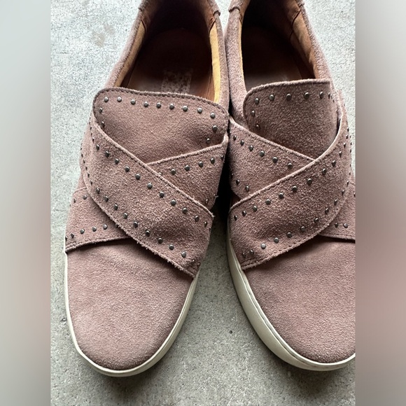 FRYE Womens Nina Suede Studded Slip-on sneaker Dusty Rose womens 10 - Picture 2 of 10